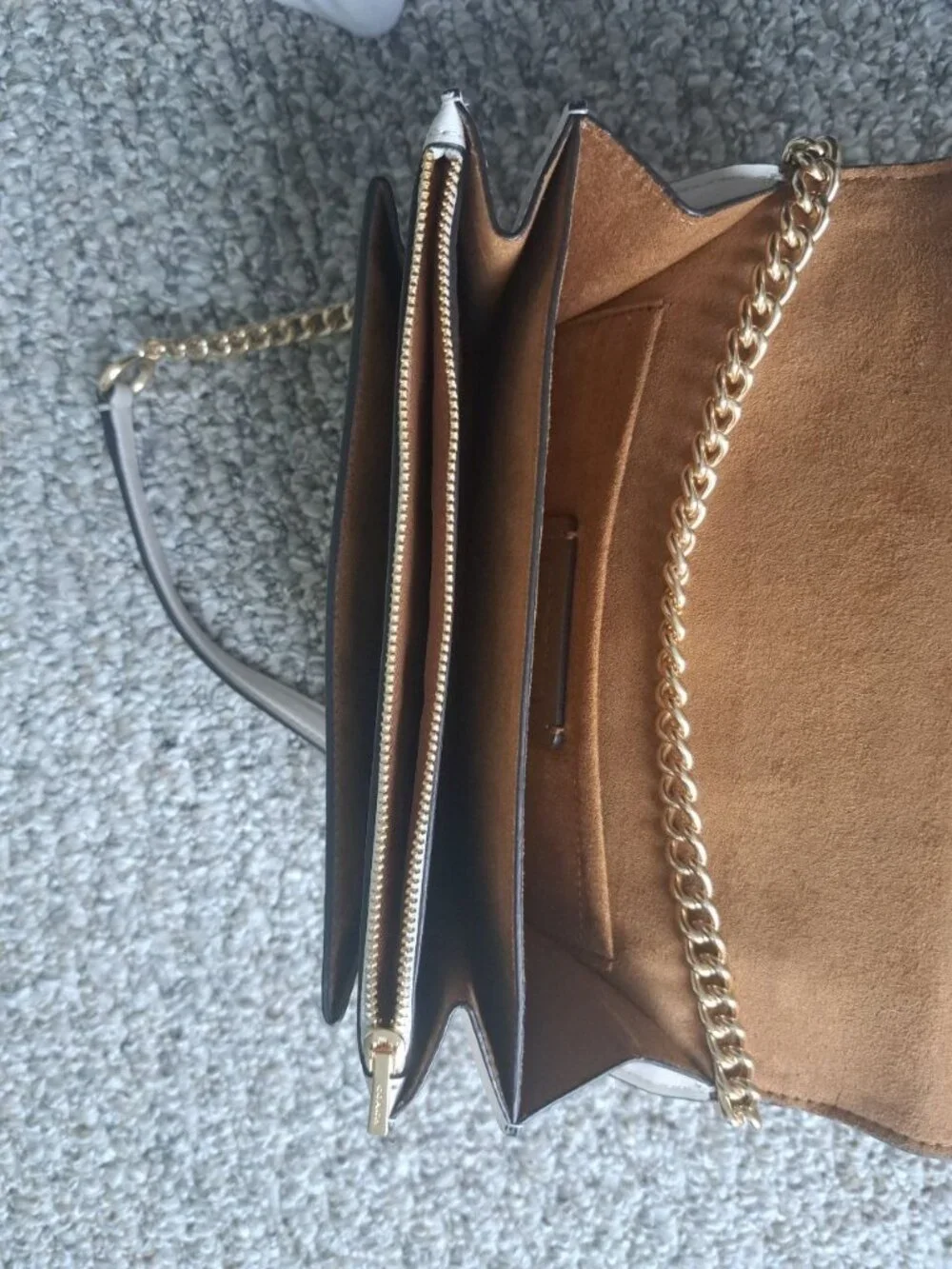 White Coach Klare Leather Crossbody Bag Women's